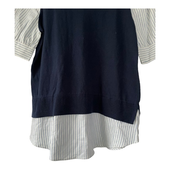 NWT LOFT sweater vest with faux blouse. Short sleeved - Picture 2 of 16